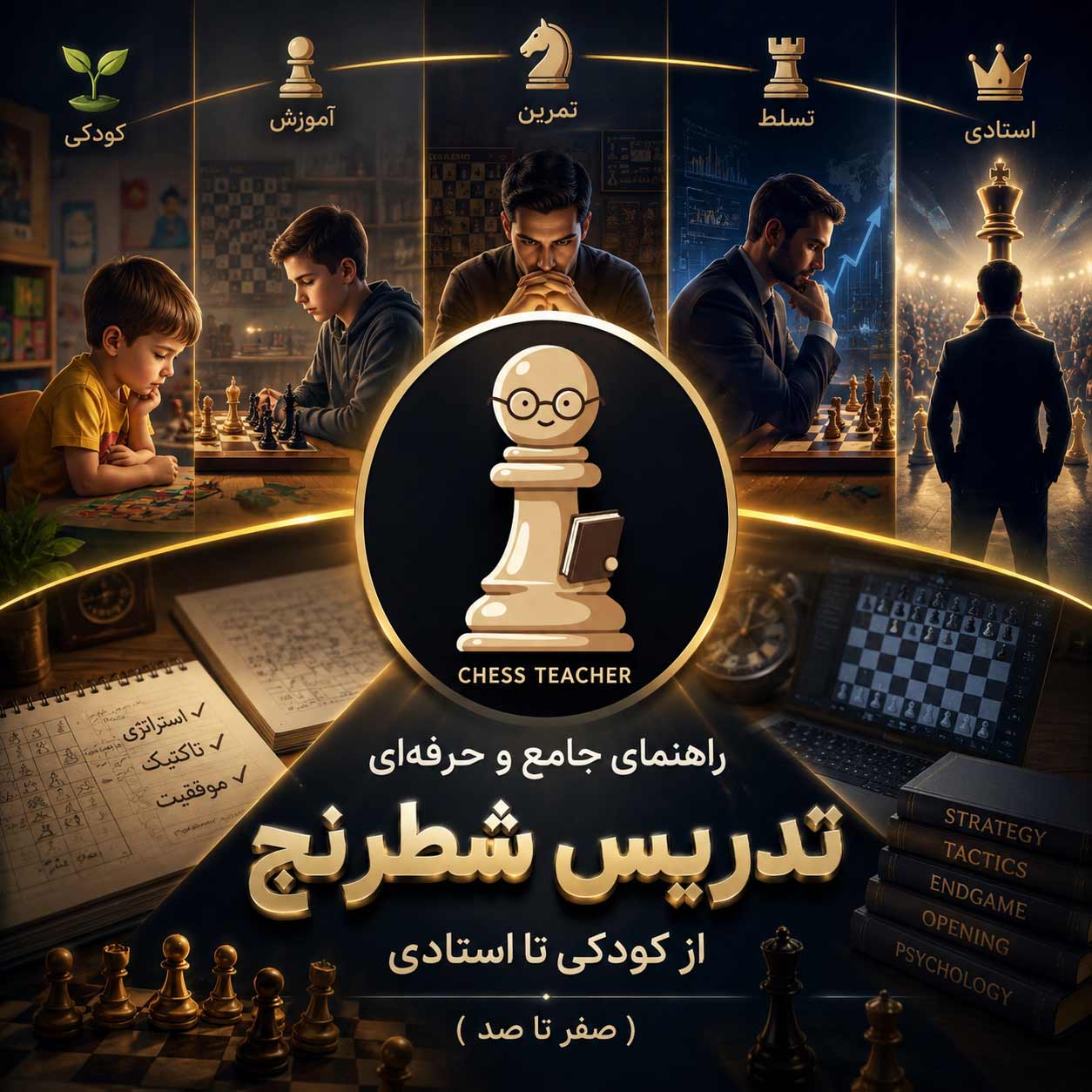 آموزش شطرنج : راهنمای جامع از کودکی تا استادی