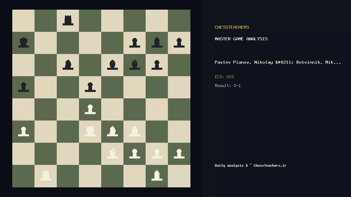 Pavlov Pianov, Nikolay – Botvinnik, Mikhail